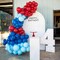Red and Blue Balloon Arch Kit – Red White Blue Balloon Garland with Sand Gold & Navy White Balloons for Independence Day, Baseball, Baby Shower, Birthday & Party Decorations
